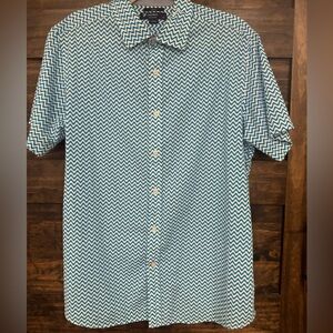 Daniel Cremieux Blue and White Zigzag Shirt